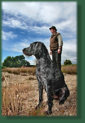 Der Schwalinger Jäger Dirk Schröder mit Jagdhündin Manja.