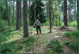 Der Schwalinger Jäger Alfred Meisel an seiner Wildfütterung im Schwalinger Wald